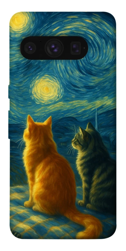 Чохол на Google Pixel 8 Pro Cats under the stars фото 1 з 1