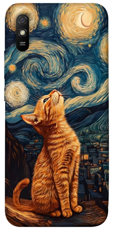 Чохол на Xiaomi Redmi 9A van gogh cat фото 1 з 1