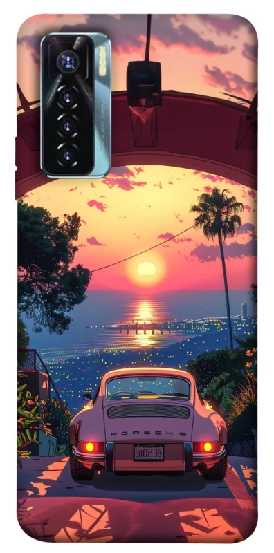 Чехол на TECNO Camon 17 Pro Porsche at sunset фото 1 из 1