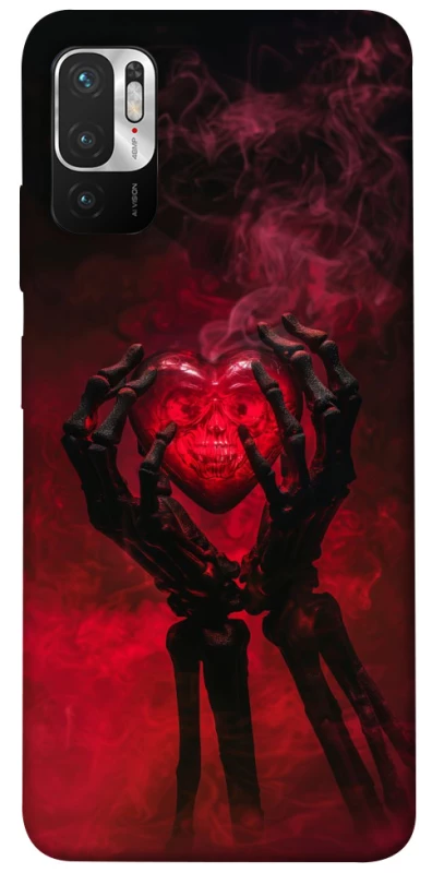 Чохол на Xiaomi Redmi Note 10 5G Heart in the hands of a skeleton фото 1 з 1