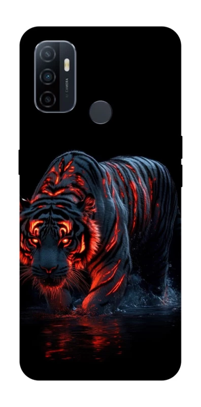 Чехол на Oppo A53 / A32 / A33 fire tiger фото 1 из 1