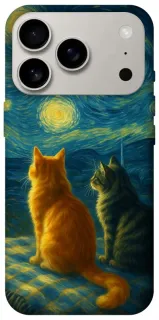 Чохол на Apple iPhone 18 Pro Cats under the stars фото 1 з 2