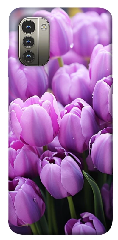 Чехол на Nokia G11 Фиолетовые тюльпаны фото 1 из 1