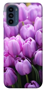 Чехол на Motorola Moto G41 Фиолетовые тюльпаны фото 1 из 1