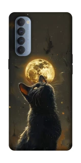 Чохол на Oppo Reno 4 Pro Кіт під місяцем v2 фото 1 з 1