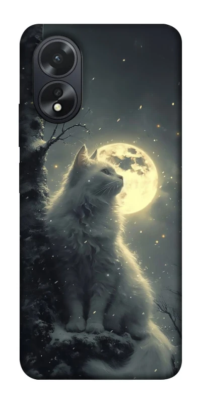 Чохол на Oppo A18 Кіт під місяцем фото 1 з 1