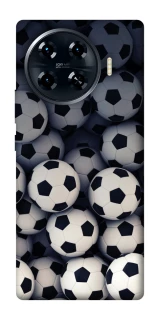 Чехол на TECNO Spark 20 Pro+ Футбольные мячи фото 1 из 1
