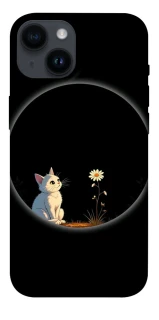 Чехол на Apple iPhone 14 (6.1") Cat and flower фото 1 из 1