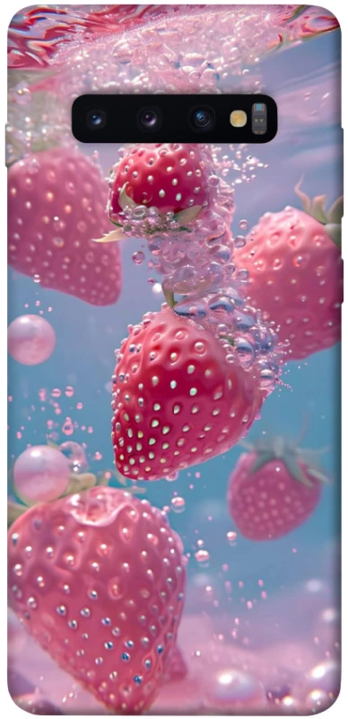 Чохол на Samsung Galaxy S10+ Полуниця в воді фото 1 з 1