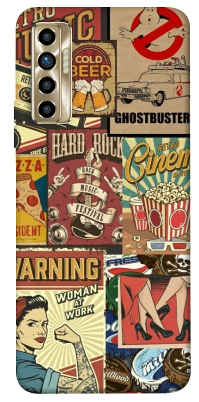 Чохол на TECNO Camon 17P Retro collage ver.2 фото 1 з 1