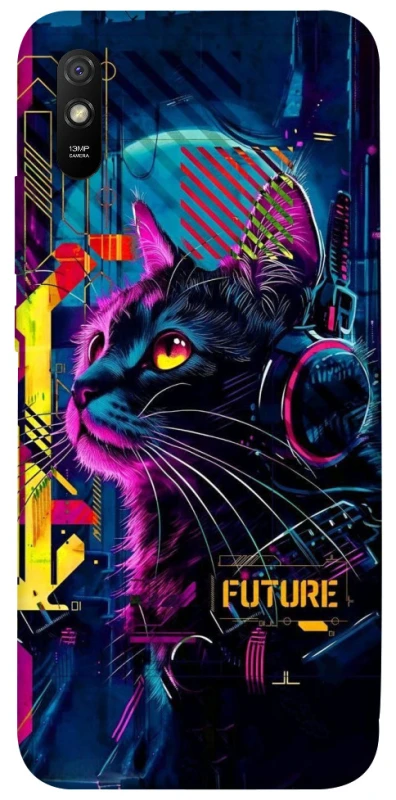 Чохол на Xiaomi Redmi 9A Cyber Cat v2 фото 1 з 1