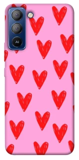 Чехол на TECNO Pop 5 LTE Red hearts 2 фото 1 из 1