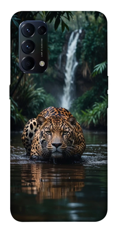 Чохол на Oppo Reno 5 4G Leopard in water фото 1 з 1