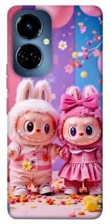 Чехол на TECNO Camon 19 Labubu twins ver.2 фото 1 из 1