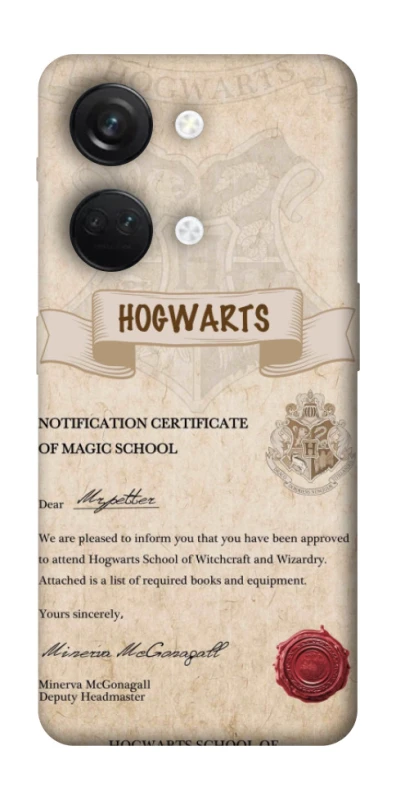 Чехол на OnePlus Nord 3 The Hogwarts acceptance letter фото 1 из 1