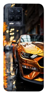 Чехол на Realme 8 Golden sports car фото 1 из 1