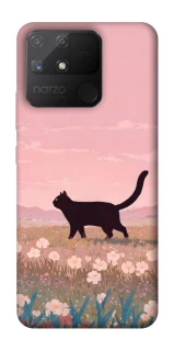 Чохол на Realme Narzo 50A cat on a field фото 1 з 1