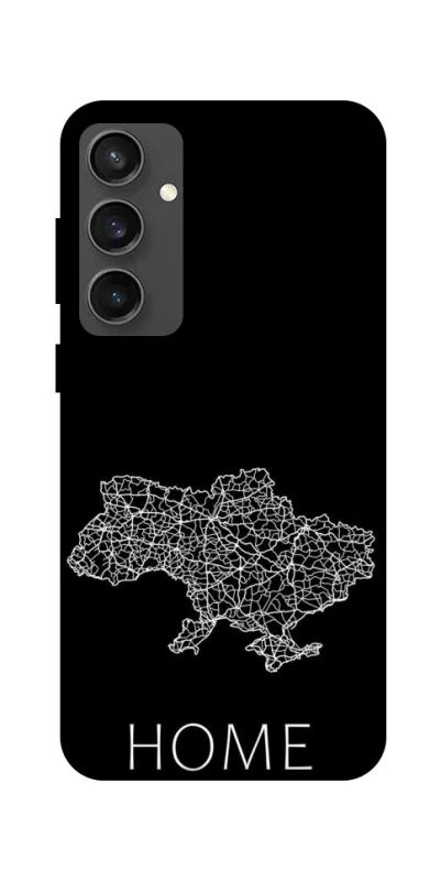 Чохол на Samsung Galaxy S24 FE Ukraine black map фото 1 з 1
