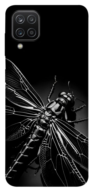 Чехол на Samsung Galaxy A12 Black dragonfly фото 1 из 1