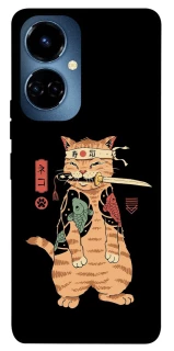 Чохол на TECNO Camon 19 Кіт-самурай фото 1 з 1