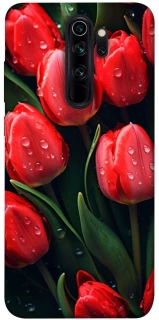 Чохол на Xiaomi Redmi Note 8 Pro Червоні тюльпани фото 1 Чохол на Xiaomi Redmi Note 8 Pro Червоні тюльпани фото 1 з 1