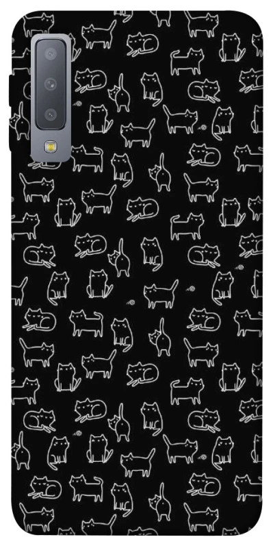 Чохол на Samsung A750 Galaxy A7 (2018) Black Cats фото 1 з 1