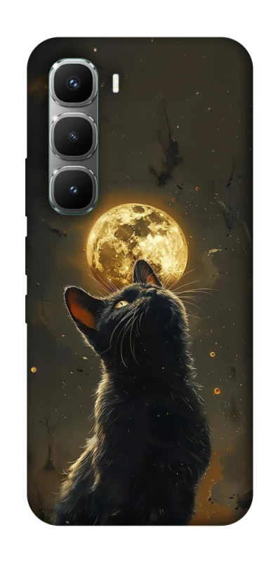 Чехол на Infinix Hot 60 Pro Кот под луной v2 фото 1 из 1