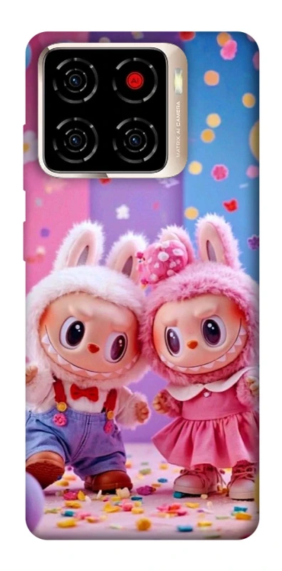 Чохол на ZTE Blade A56 Labubu twins ver.3 фото 1 з 1