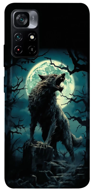 Чохол на Xiaomi Poco M4 Pro 5G Вовк під місяцем фото 1 з 1