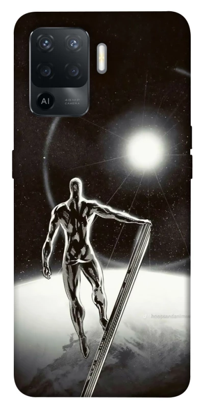 Чохол на Oppo Reno 5 Lite Срібний серфер фото 1 з 1