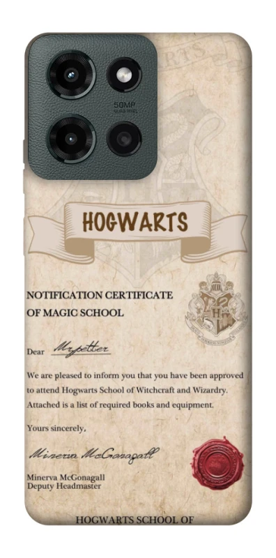 Чехол на Motorola Moto G Power (2025) The Hogwarts acceptance letter фото 1 из 1