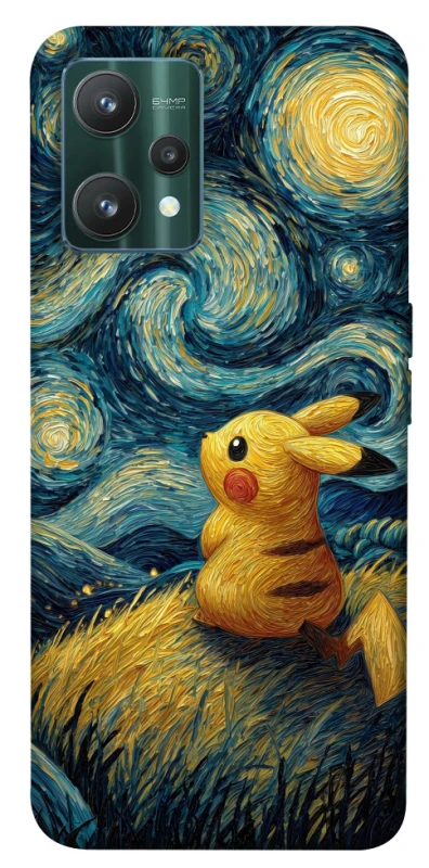 Чехол на Realme 9 Pro Pikachu and Van Gogh фото 1 из 1