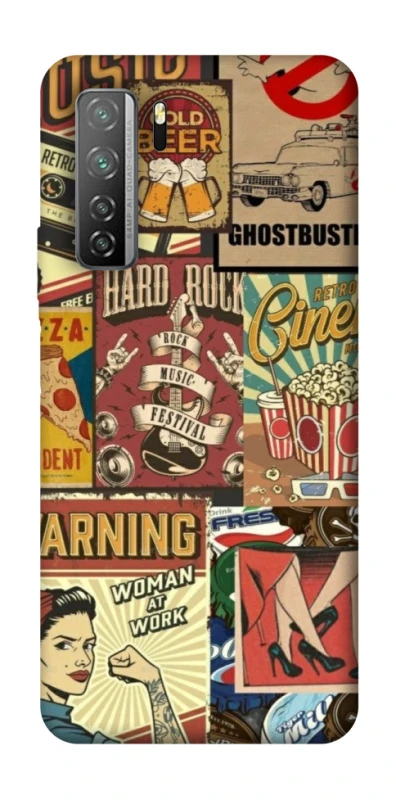 Чохол на Huawei Nova 7 SE Retro collage ver.2 фото 1 з 1