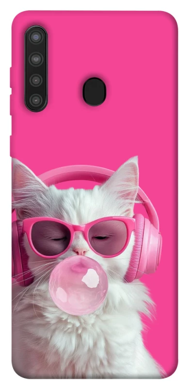Чехол на Samsung Galaxy A21 Pink kitty фото 1 из 1