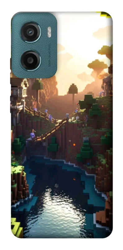 Чохол на Motorola Moto G06 Minecraft sunset фото 1 з 1