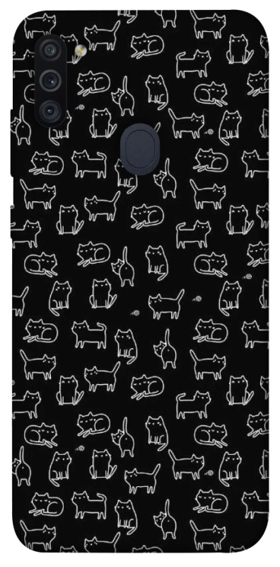 Чохол на Samsung Galaxy M11 Black Cats фото 1 Чохол на Samsung Galaxy M11 Black Cats фото 1 з 1