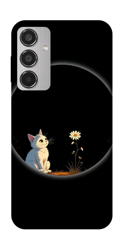 Чохол на Samsung Galaxy M35 Cat and flower фото 1 з 1