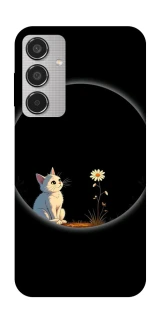 Чехол на Samsung Galaxy M35 Cat and flower фото 1 из 1