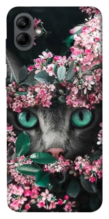 Чохол на Samsung Galaxy A04 Кіт в квітах фото 1 з 1