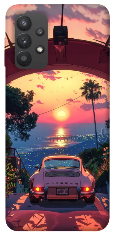 Чехол на Samsung Galaxy A32 (A325F) 4G Porsche at sunset фото 1 из 1