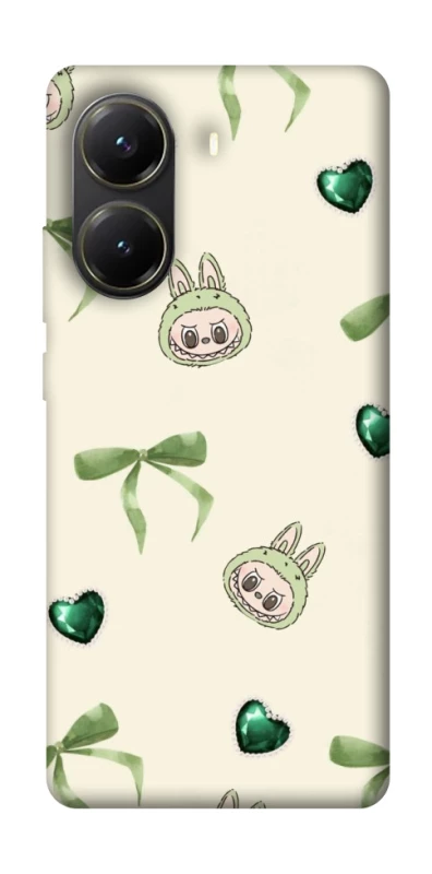 Чохол на Xiaomi Poco X6 Pro Labubu Green Heart фото 1 з 1