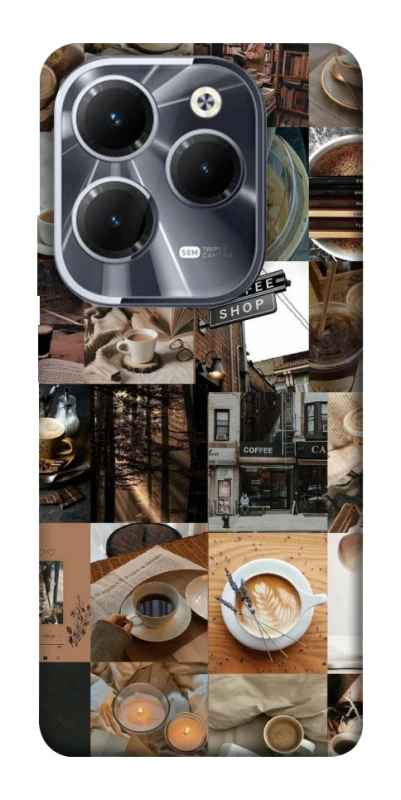 Чохол на Infinix Hot 40 Coffee collage ver.3 фото 1 з 1