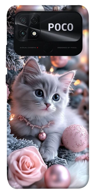 Чехол на Xiaomi Poco C40 Christmas Kitty фото 1 из 1