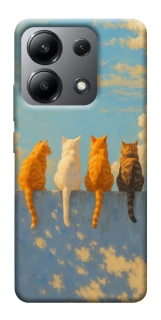 Чехол на Xiaomi Redmi Note 13 4G cats on wall фото 1 из 1