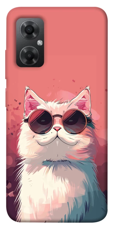 Чохол на Xiaomi Redmi Note 11R Сat with glasses фото 1 з 1
