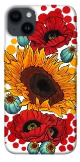 Чохол на Apple iPhone 14 Plus (6.7") Соняшники та маки фото 1 з 1