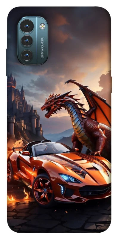 Чохол на Nokia G21 Сar and dragon фото 1 з 1