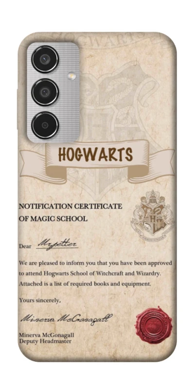 Чехол на Samsung Galaxy M35 The Hogwarts acceptance letter фото 1 из 1