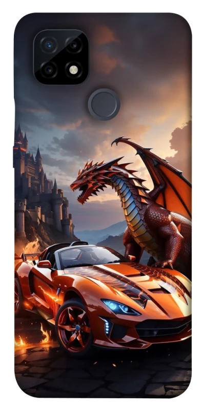 Чохол на Realme C21 Сar and dragon фото 1 з 1