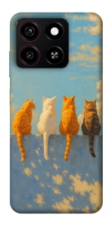 Чехол на ZTE Blade A35 4G cats on wall фото 1 из 1